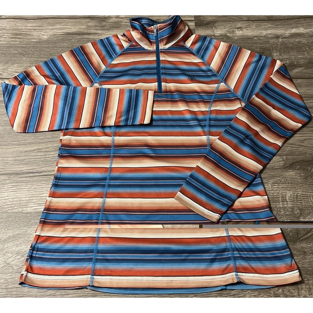 Ariat Tek Women's Laguna 1/4 Zip Horizon Serape Performance Pullover Size Medium